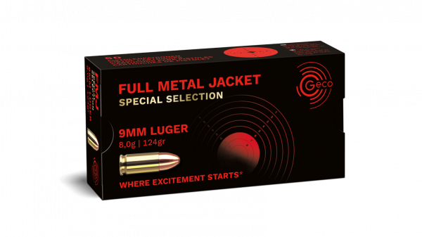 Geco 9mm Luger Full Metal Jacket Special Selection 8,0g / 124gr