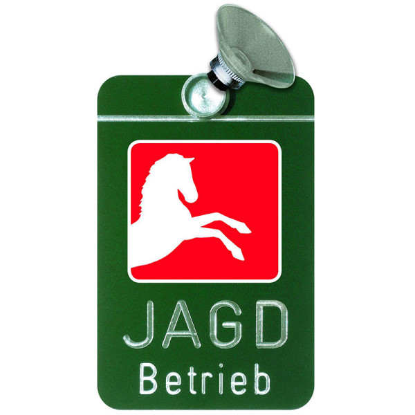 Autoschild "Jagdbetrieb" Niedersachsen