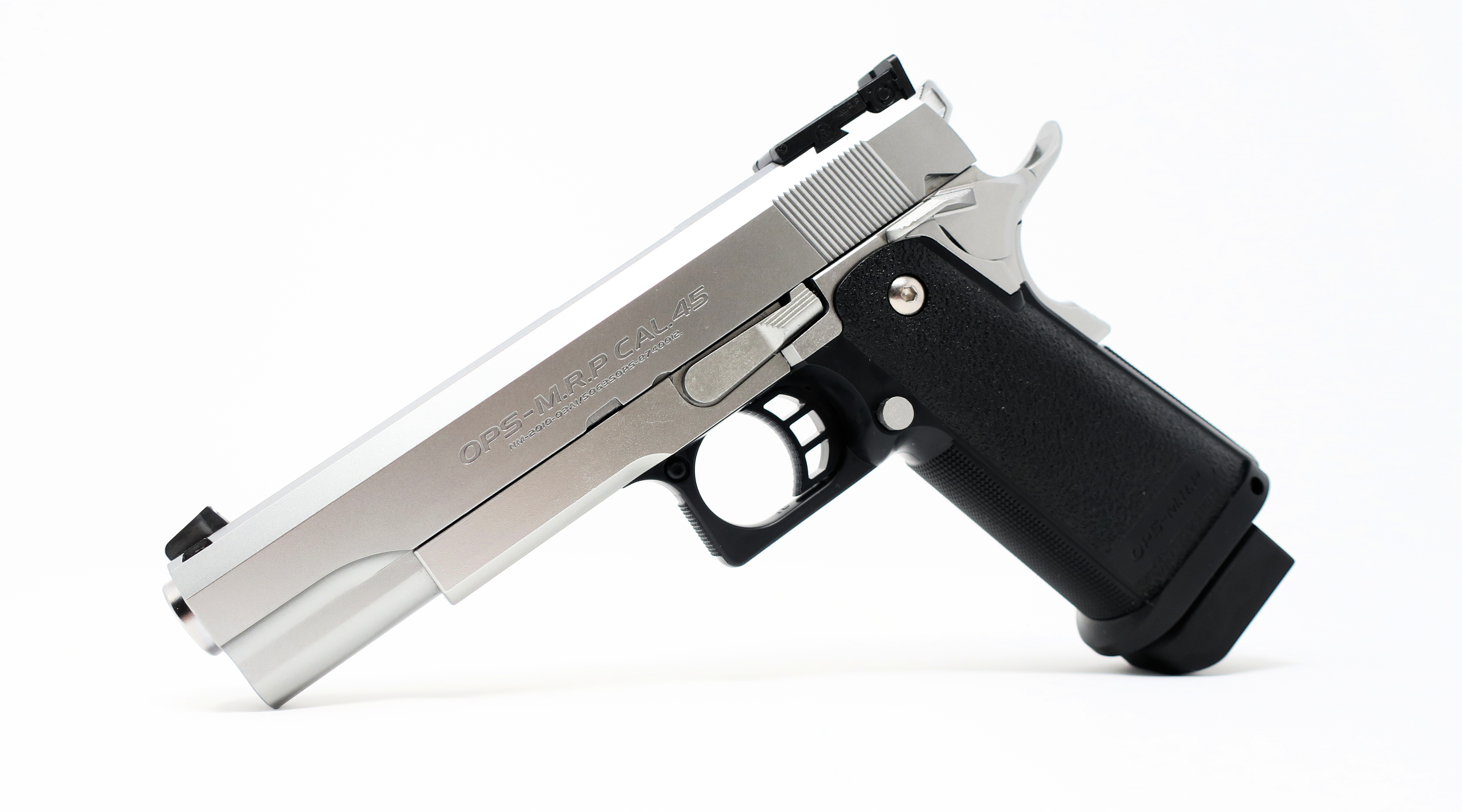 Pistole Hi-Capa 4.3 OPS Full Metal GBB silver WE ab 18 über 0,5 Softair 