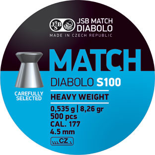 JSB 4,5mm Diabolos Match schwer 0,535g