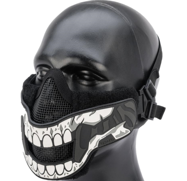 OneTigris "Face Off" Faltbare Mesh-Halbmaske Skull