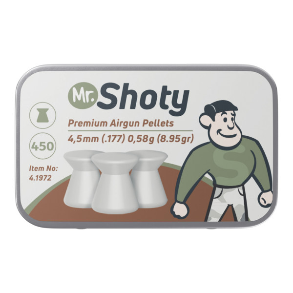Mr. Shoty Flachkopf Diabolos 4,5mm(.177) 0,58g 450Stk.