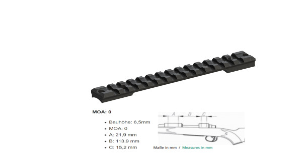 Eratac Picatinny-Montageschiene aus Stahl für Remington – 700 long