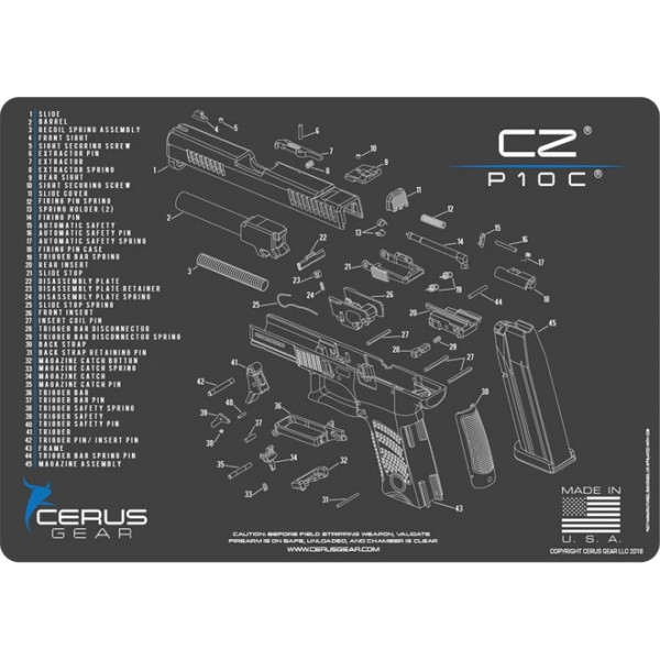 Cerus Gear CZ P 10C Handgun Cleaning Mat
