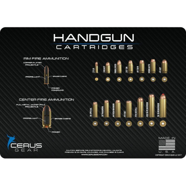Cerus Gear Top Handgun Cartridges Cleaning Mat