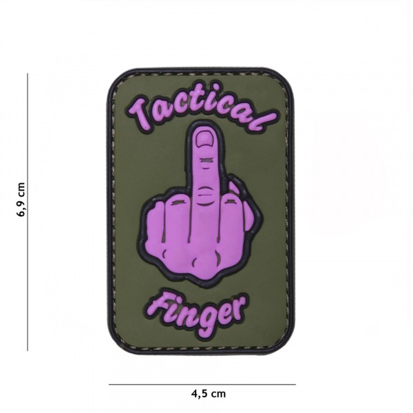 Patch 3D PVC Tactical finger pink