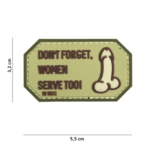 Patch 3D PVC Don't forget Women coyote