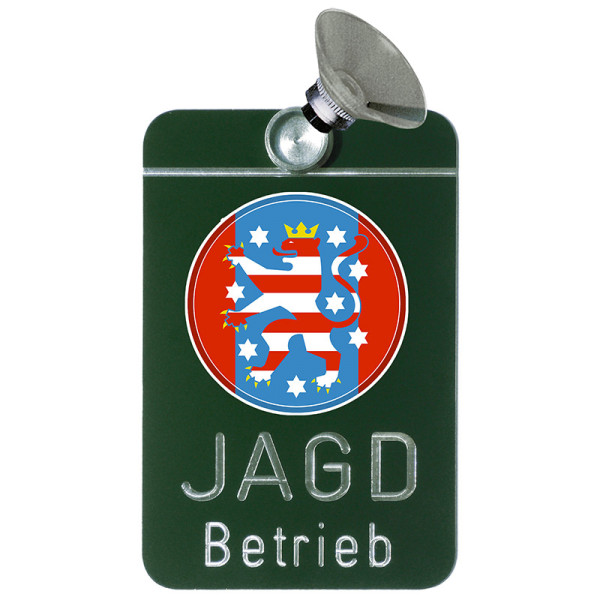 Autoschild "Jagdbetrieb" Thüringen