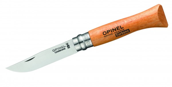 Opinel Taschenmesser No 06 Carbon, mit Griff aus Buchenholz