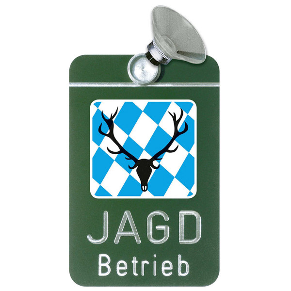 Autoschild "Jagdbetrieb" Bayern