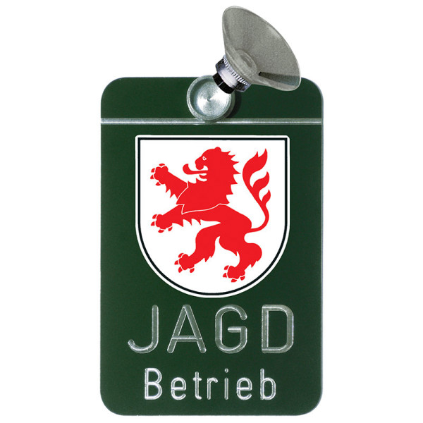 Autoschild "Jagdbetrieb" Hessen