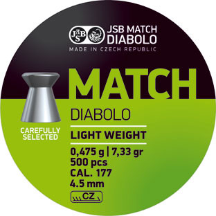 JSB 4,5mm Diabolos Match Leicht 0,475g