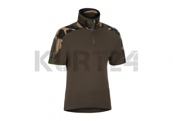 Invader Gear Combat Shirt Short Sleeve Woodland