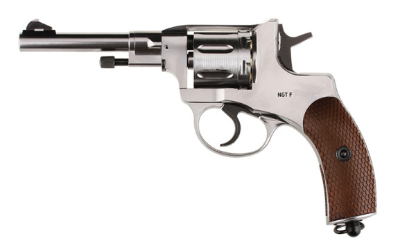 Gletcher NGT F Silver Revolver .177 Cal./4.5 mm Stahl BB CO²