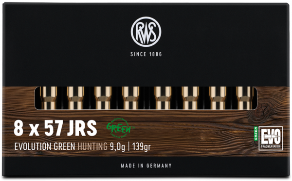 RWS 8x57 IRS Evolution Green 139gr / 9,0g