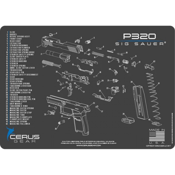 Cerus Gear Sig Sauer P320 Handgun Cleaning Mat