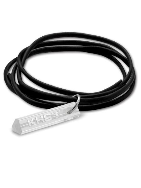 KHS TRIGATAG® mit Lederkette schwarz - 76 cm