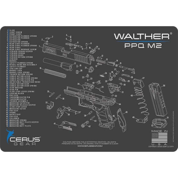 Cerus Gear Walther PPQ M2 Handgun Cleaning Mat