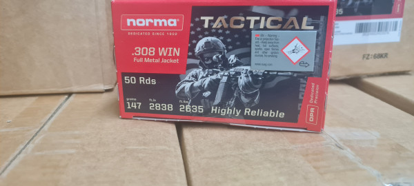 Norma .308 Win. Tactical Vollmantel 9,5g / 147gr