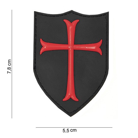 Patch 3D PVC Crusader red